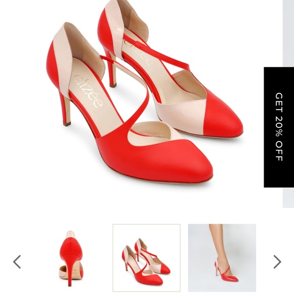 Elizee Italian Leather Shoes. Size 40 EU / 9 US – Brand New in Box.Crimson/beige - Picture 4 of 13